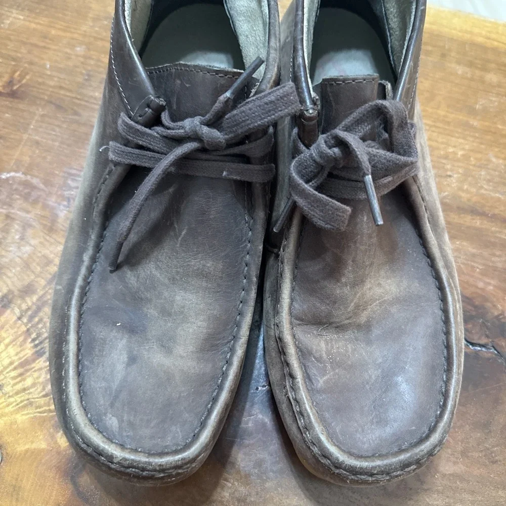 Clarks Men's Stinson Hi Beeswax Brown Leather Lace Up Chukka Boots Size 8.5M